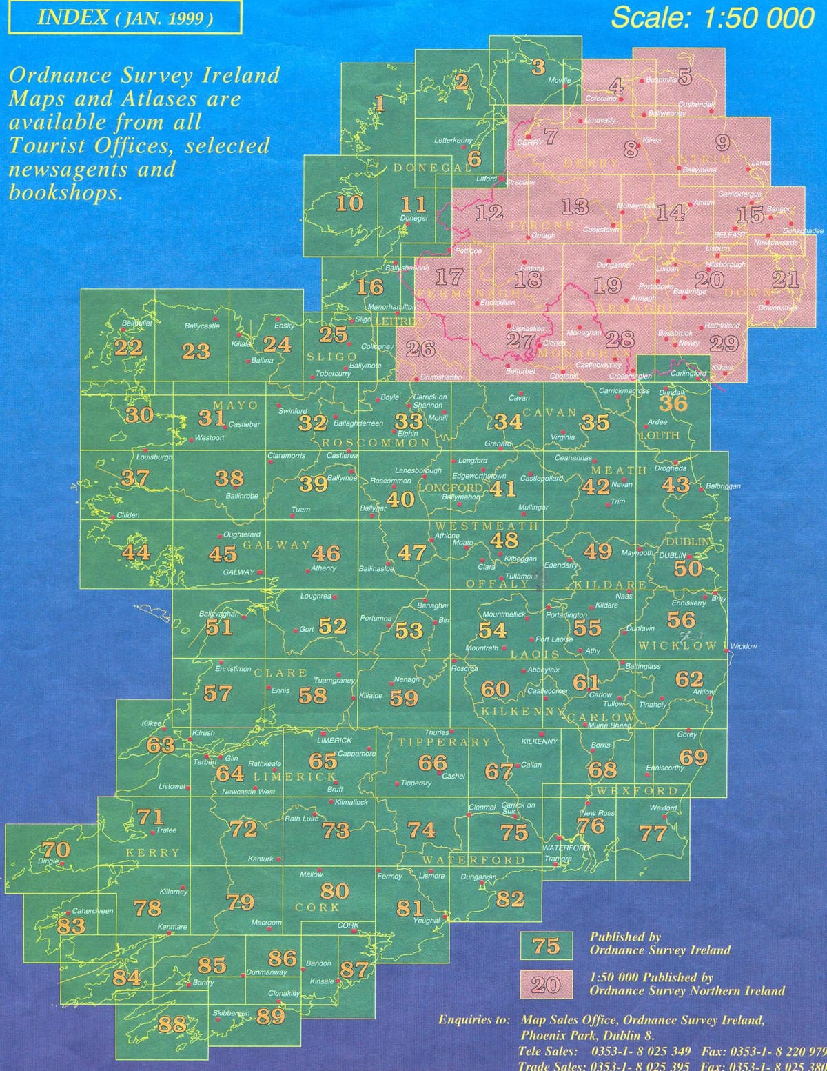 widz инм mapa Irlandii 