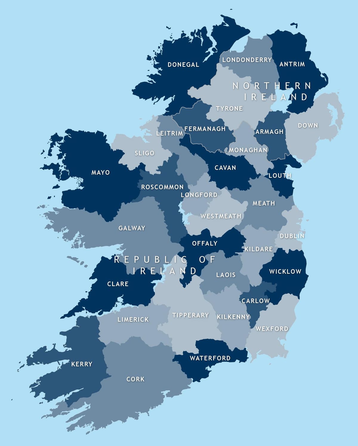mapę online mapę Irlandii