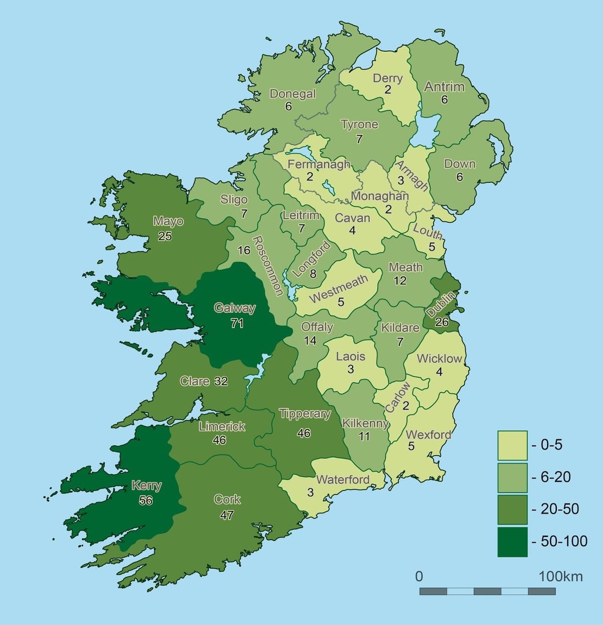 mapie geografii Irlandii