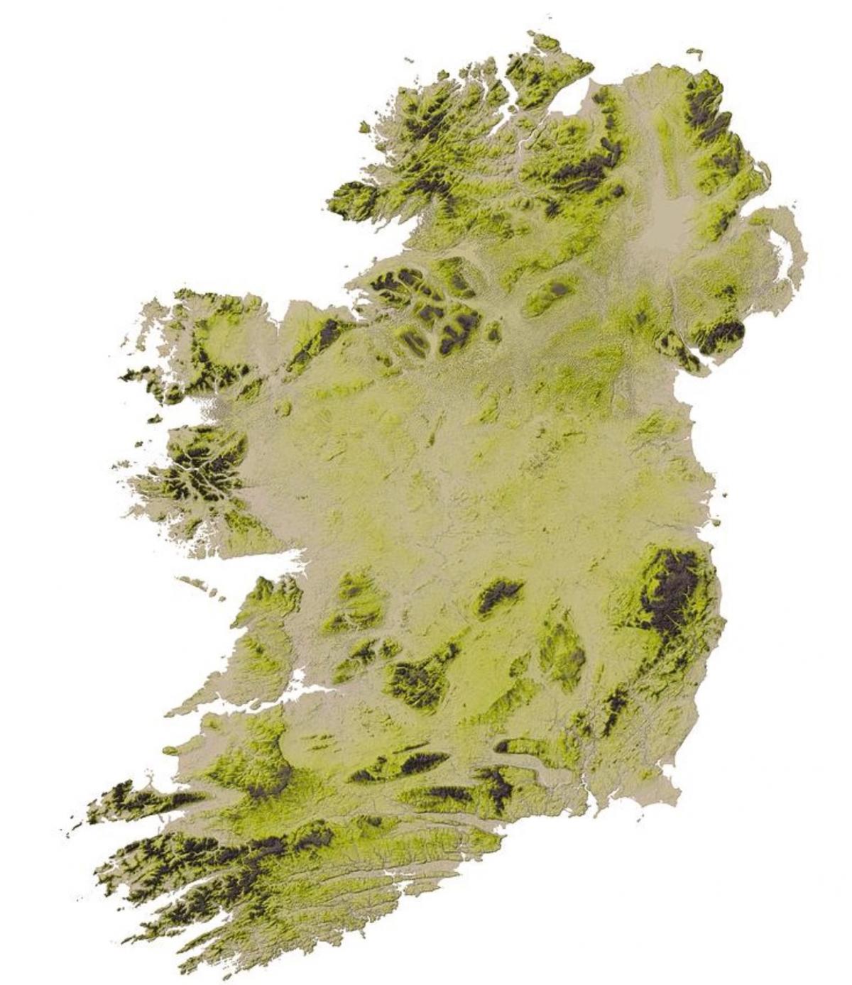 geograficzna mapa Irlandii