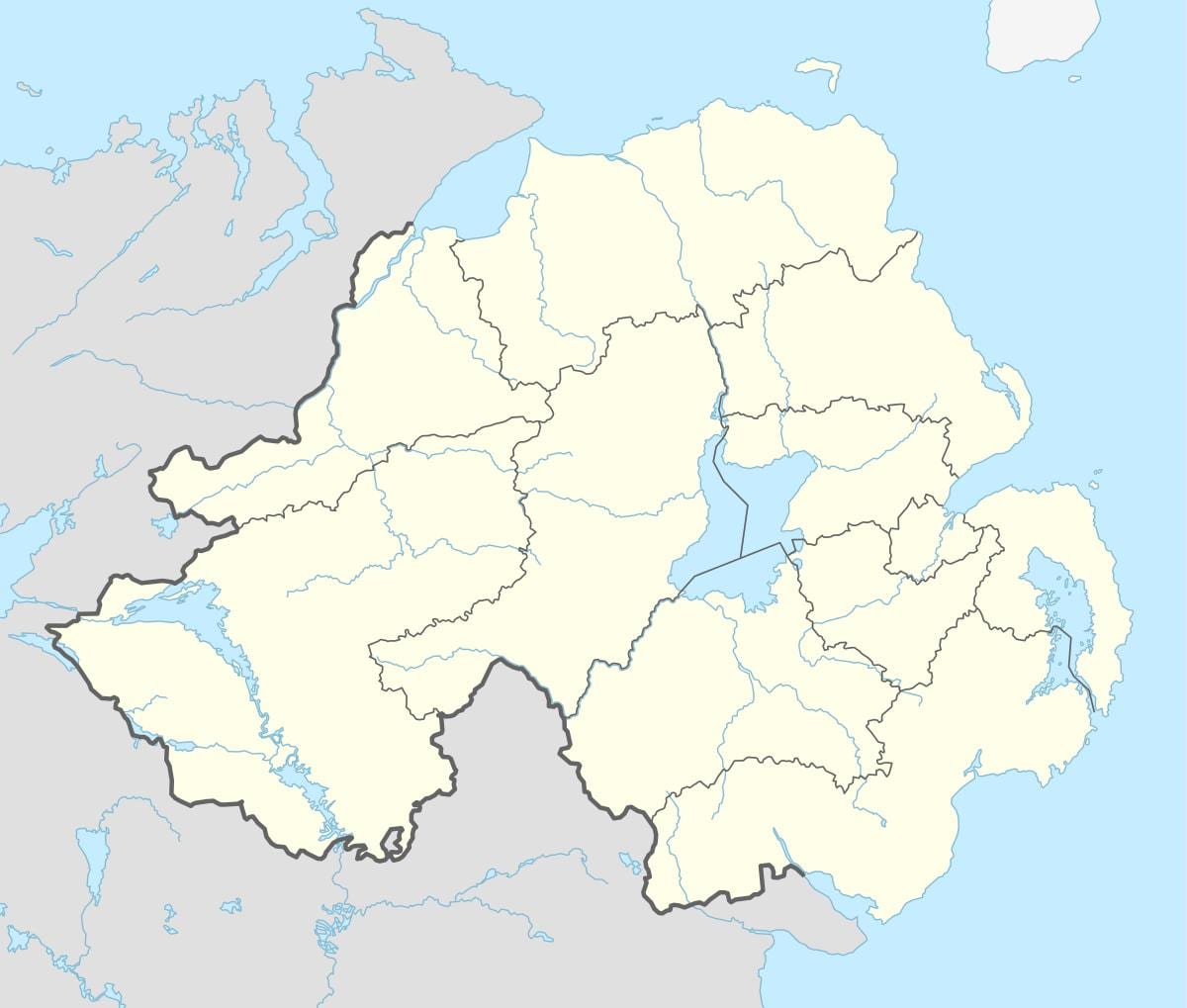 mapa Irlandii Północnej plaże