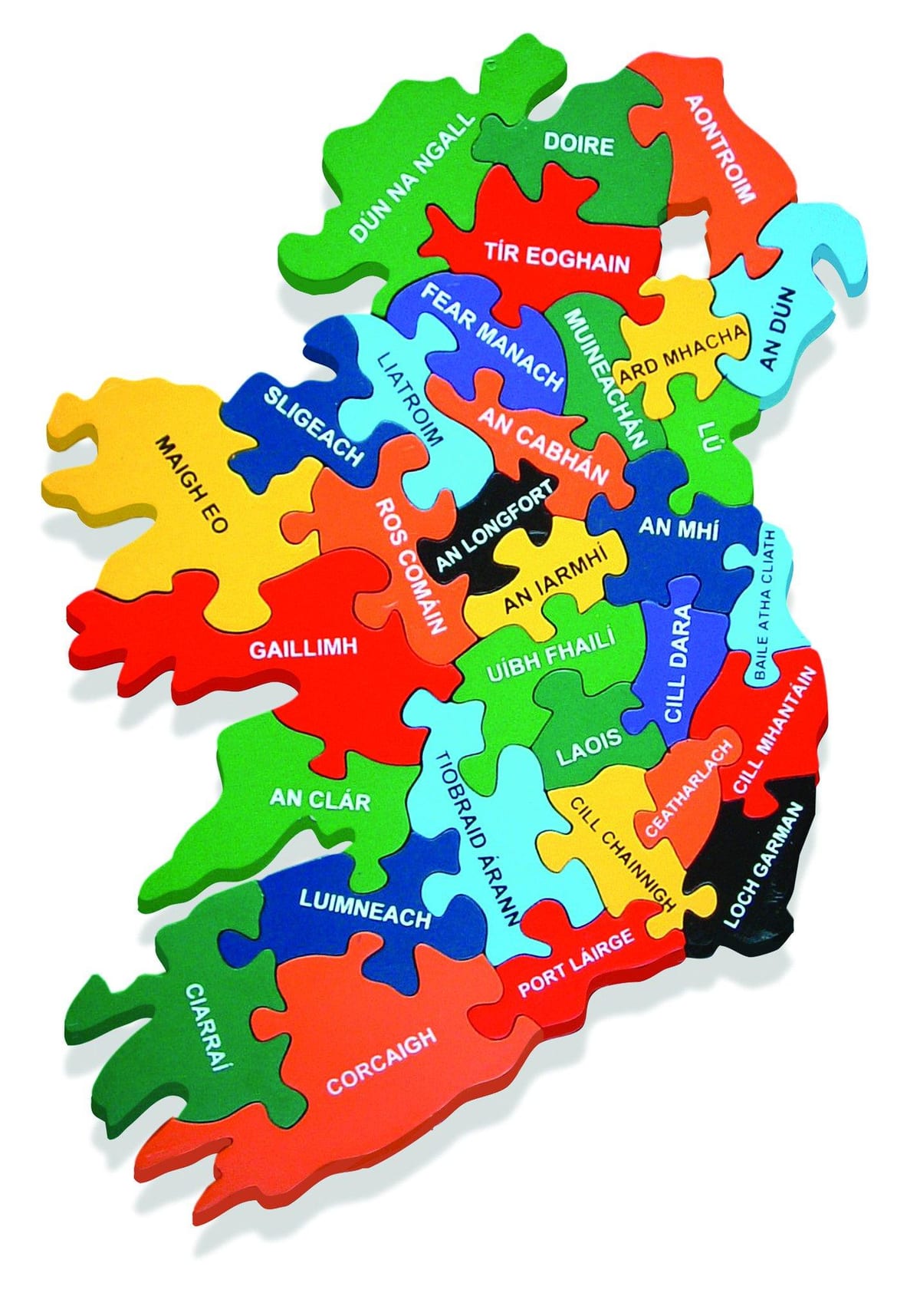 mapa mapa Irlandii w języku celtyckim