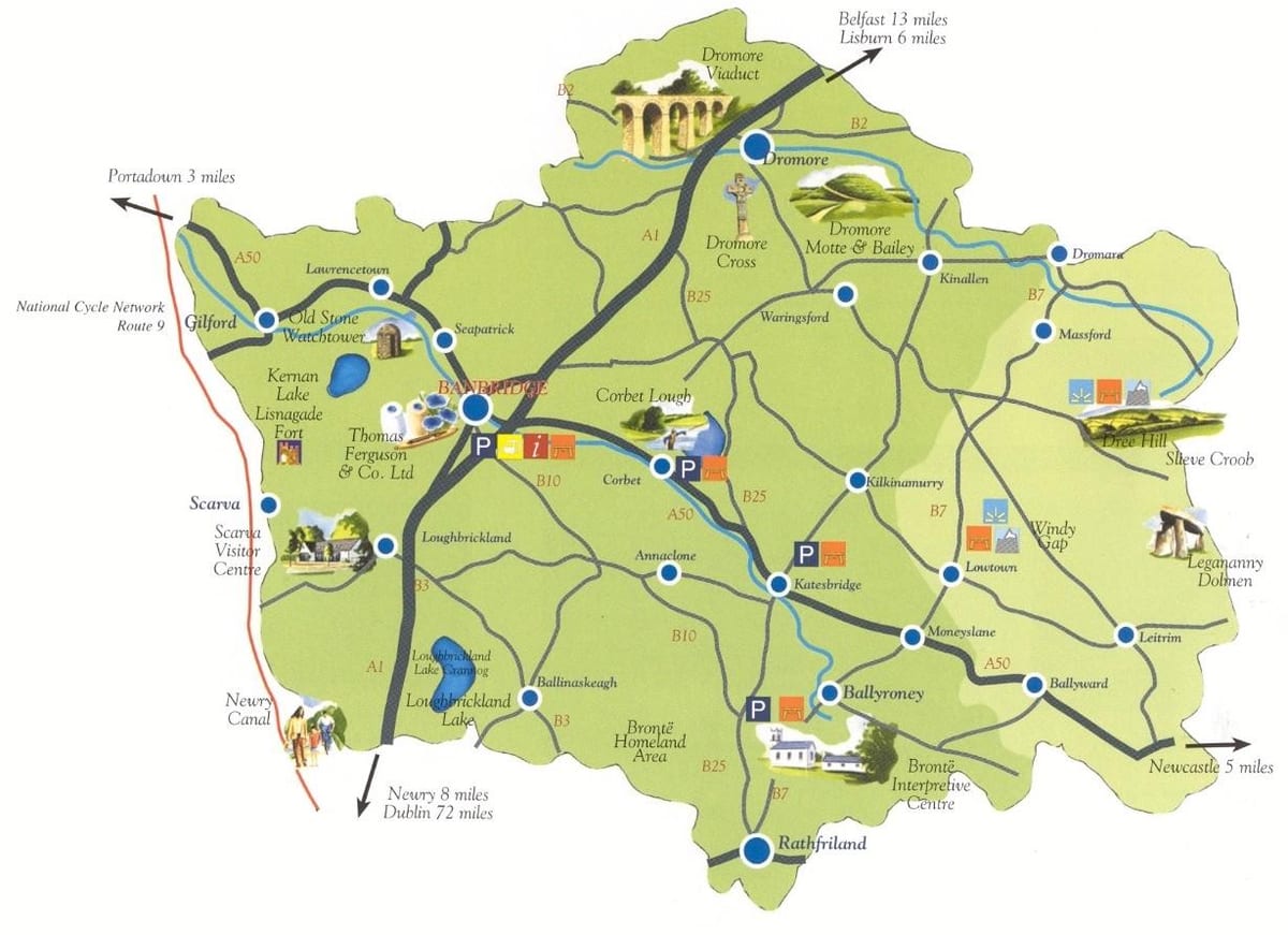 mapa z dołu, Irlandia Północna