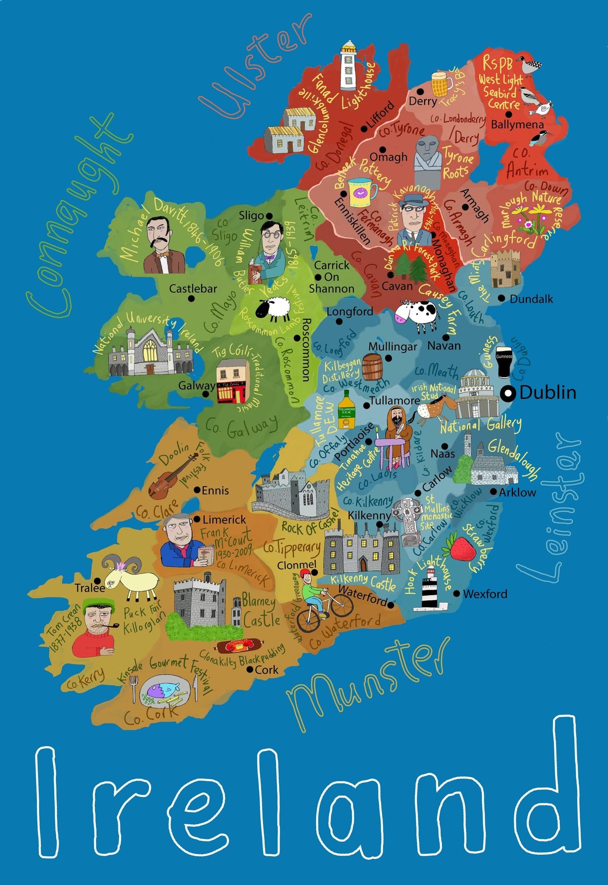 mapa Irlandii dla dzieci