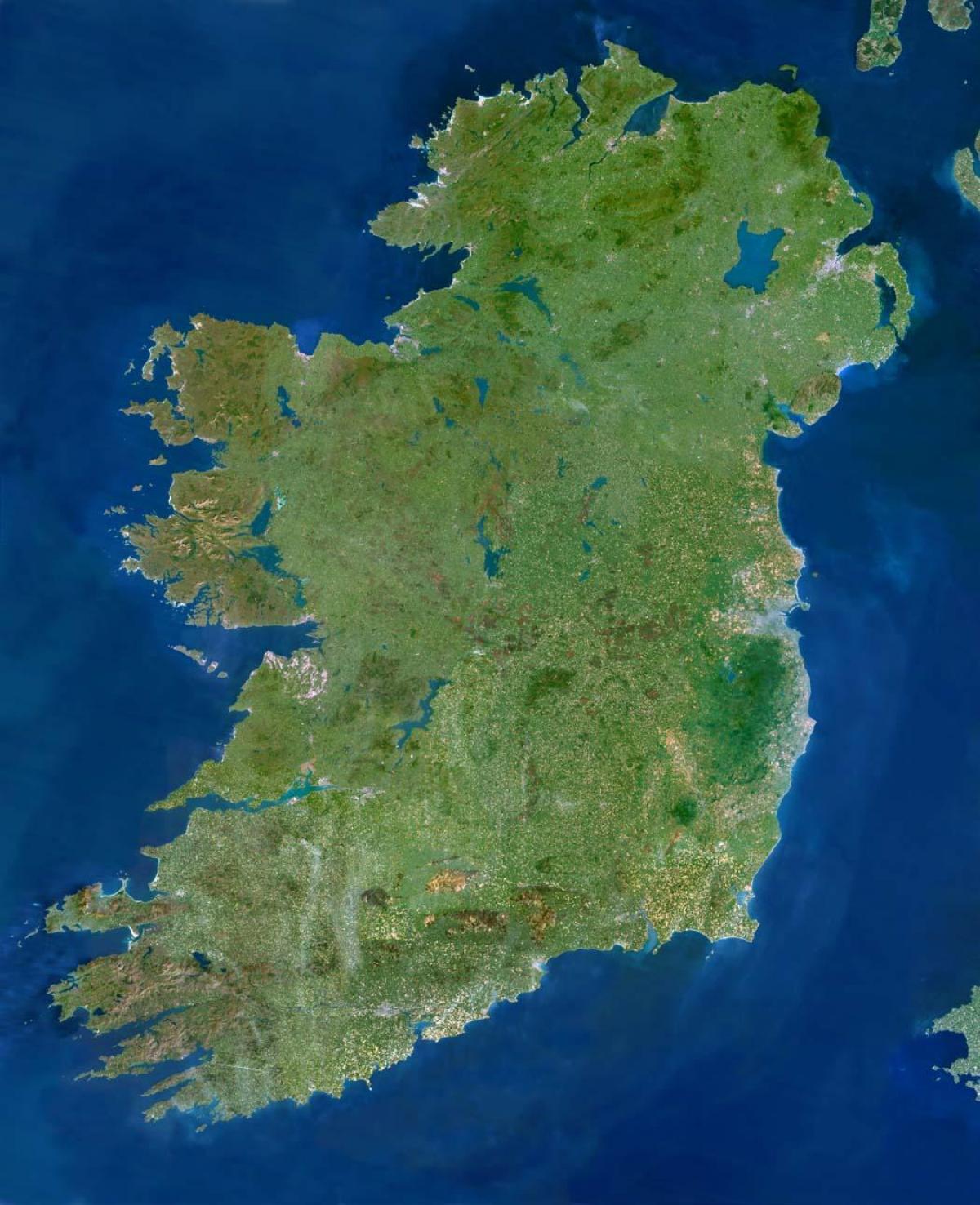 irlandia mapa satelitarna Satelitarna Mapa Irlandii Mapa Mapie Satelitarnej Irlandii Europa Polnocna Europa irlandia mapa satelitarna