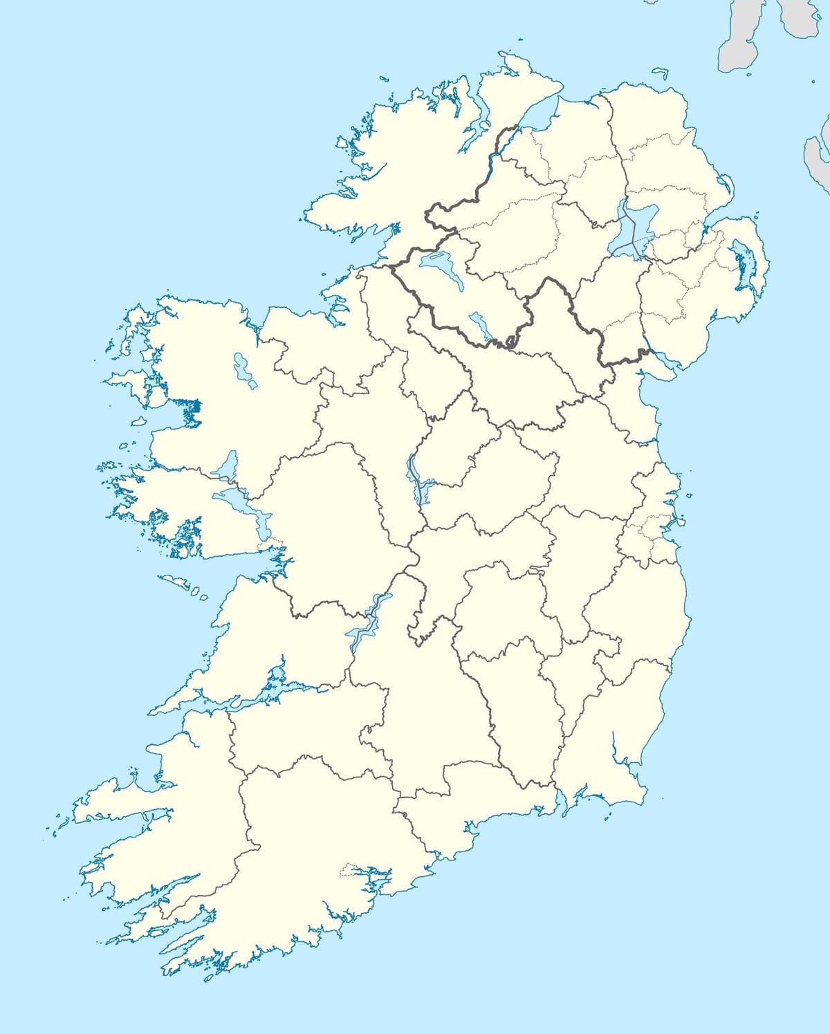 mapa wyspy Irlandia