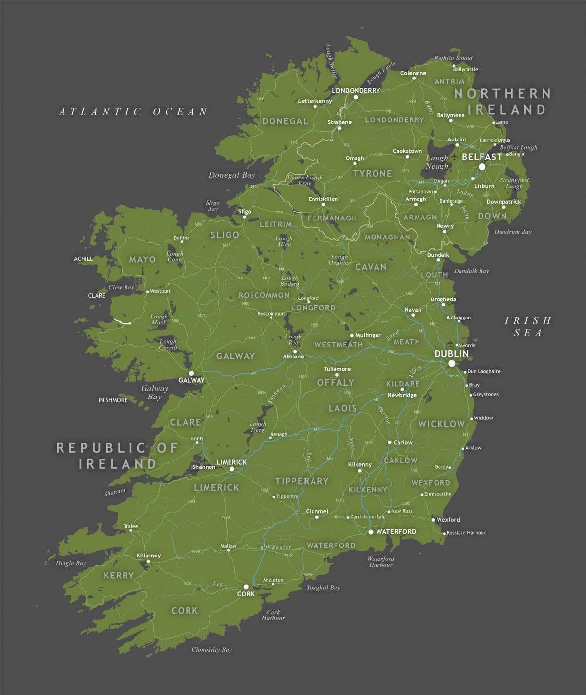 przedstawiciel Irlandii na mapie