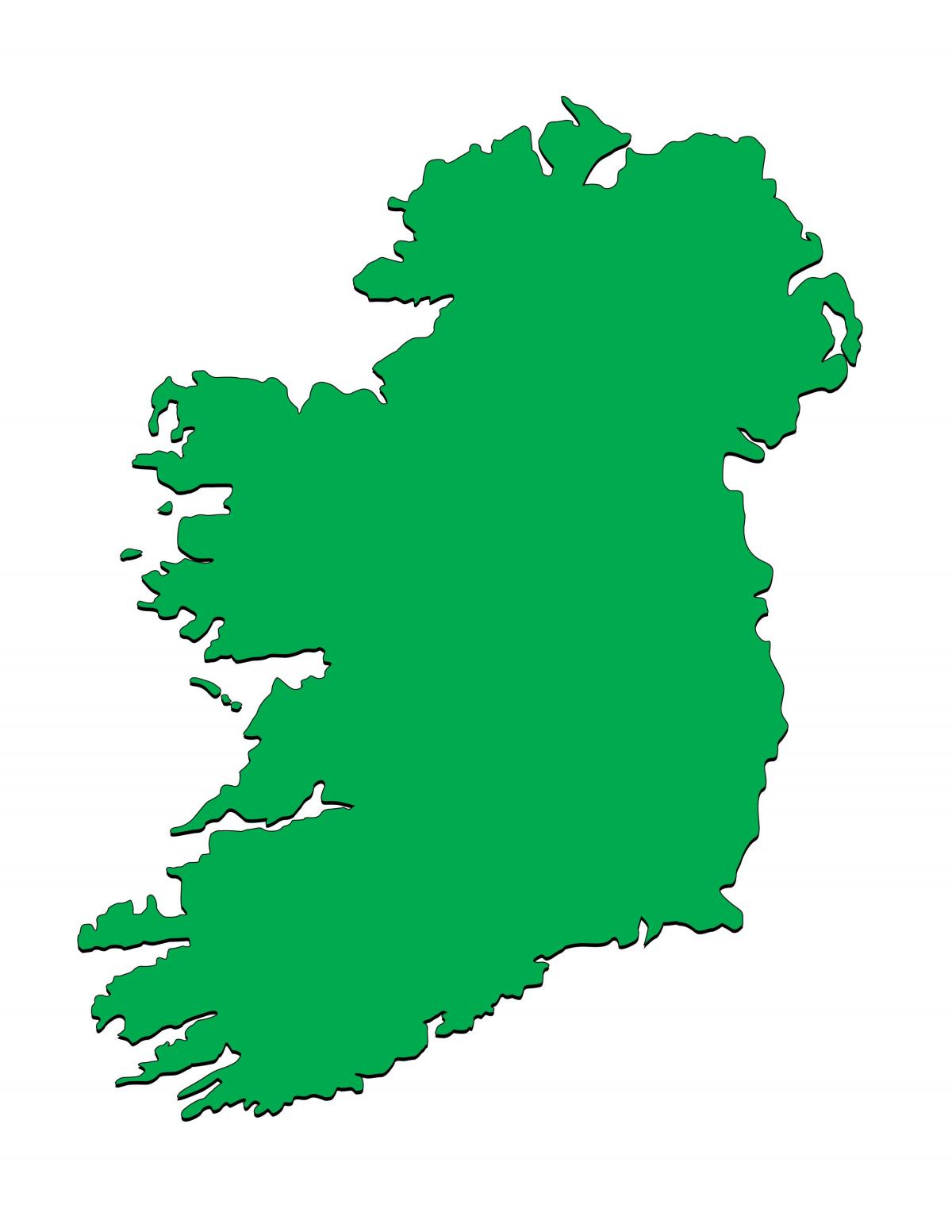mapa szablon Irlandia 