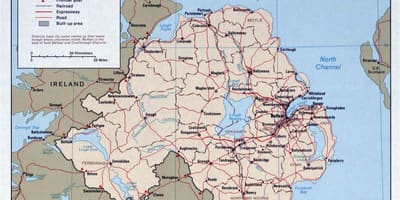 Mapa Drogowa mapa Irlandii i Irlandii Północnej
