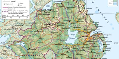 Mapa ulic Północnej Irlandii