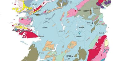 Mapa Geologiczna mapa Irlandii