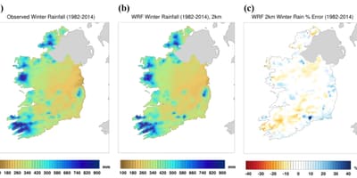 Mapa Irlandia klimat