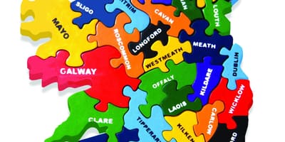 Mapa Irlandii puzzle
