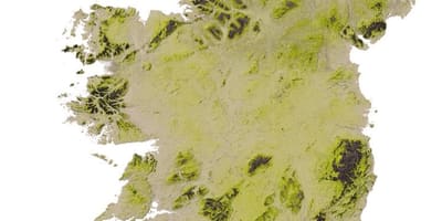 Geograficzna mapa Irlandii
