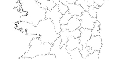 Mapa Irlandii obwód