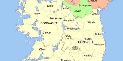 Mapa Irlandia zabytki