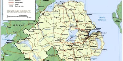 Mapa Irlandia Północna
