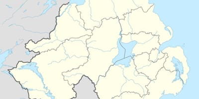 Mapa Irlandii Północnej plaże 