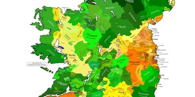 Mapa klanowy mapie Irlandii