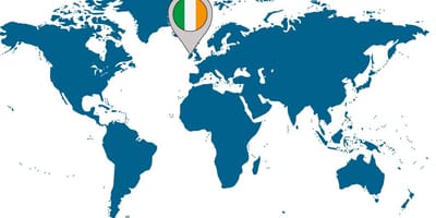Irlandia na mapie świata