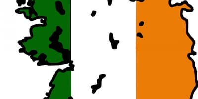 Mapa flaga Irlandii 