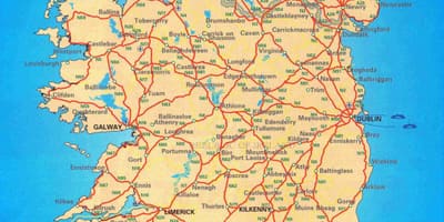 Mapa powiatów eire