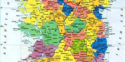 Duża mapa Irlandii