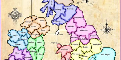Mapa mapa Irlandii gra