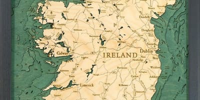 Mapa Irlandii mapa art.