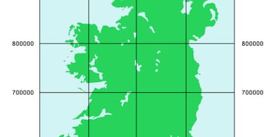 Mapa współrzędne Irlandia