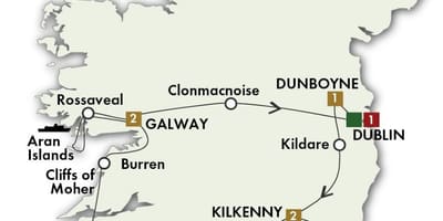 Mapa 0C Irlandia