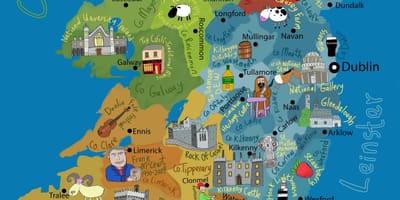 Mapa Irlandii dla dzieci