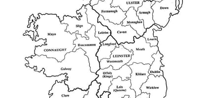 Schematyczna mapa Irlandii