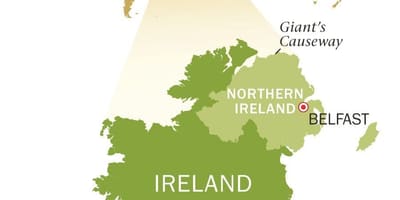 Mapa Szmaragdowa wyspa Irlandia