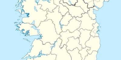Mapa wyspy Irlandia
